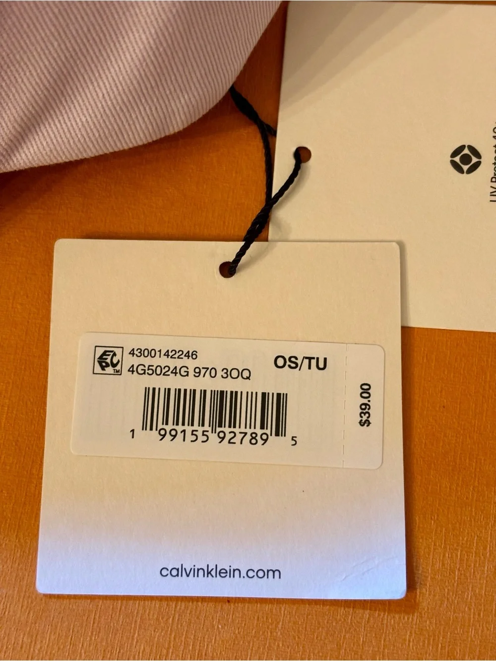 Calvin Klein Light Purple Baseball Cap With Embroidered CK Logo